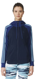 zaketa adidas performance essentials 3 stripes hoodie mple skoyro thalassi extra photo 2