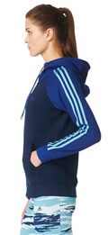 zaketa adidas performance essentials 3 stripes hoodie mple skoyro thalassi extra photo 3