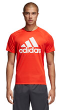 mployza adidas performance d2m logo tee kokkini m extra photo 2