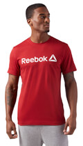 mployza reebok sport logo tee kokkini extra photo 2