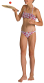 magio arena tropical summer bandeau rouche bikini gkri kokkino 128 cm extra photo 2