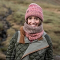 skoyfos buff knitted fleece band hat olya dune roz extra photo 1