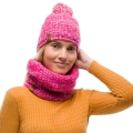 skoyfos buff knitted fleece band hat grete pink foyxia extra photo 2