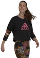 mployza adidas performance adidas x farm rio print loose cropped fleece logo sweatshirt mayri extra photo 3