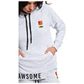 foyter bodytalk flawsome loose hoodie gkri anoikto melanze extra photo 3