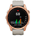 rolo garmin fenix 7s solar rose gold with light sand extra photo 2