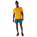 mployza asics fujitrail logo ss top portokali extra photo 5