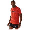 mployza asics big logo tee kokkini extra photo 2