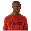 mployza asics big logo tee kokkini extra photo 3