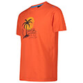 mployza cmp tropical print t shirt portokali extra photo 2