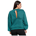 mployza bodytalk less is more open back sweater prasini xs extra photo 1