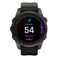 rolo garmin epix pro sapphire 42mm carbon gray dlc titanium with black extra photo 3