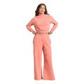 panteloni bodytalk fuzzy wide leg pants korali extra photo 3