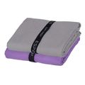 set me 2 petsetes microfiber espree fast dry solid grey mauve 75 x 150 cm extra photo 1