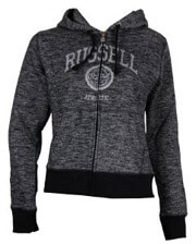 foyter russell zip through hoody small logo anthraki photo