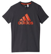 mployza adidas performance yb logo tee mayri portokali photo