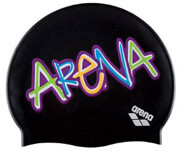 skoyfaki arena print jr pool cap black logo photo