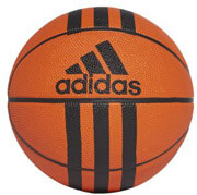 mpala adidas performance 3 stripes mini basketball portokali 3 photo