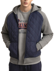 mpoyfan russell athletic quilt hooded bomber jacket gkri melanze photo