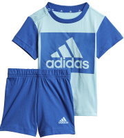 set adidas performance essentials tee and shorts set siel mple roya photo