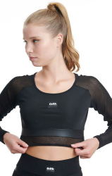 mployza bodytalk keep it black crop top mayri xs photo