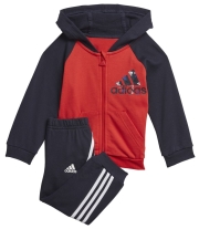 setaki adidas performance badge of sport full zip hoodie jogger set kokkino mple skoyro photo