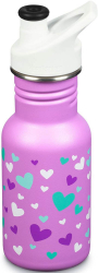 pagoyri klean kanteen kid classic narrow with kid sport cap orchid hearts foyxia 355 ml photo