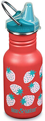 pagoyri klean kanteen kid classic narrow with sippy cap coral strawberries kokkino 355 ml photo