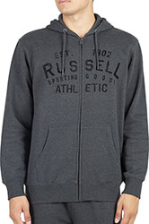 zaketa russell athletic sporting goods zip through hoody anthraki m photo