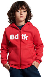 zaketa bodytalk hooded zip sweater kokkini photo