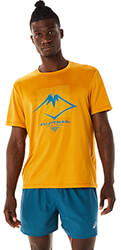 mployza asics fujitrail logo ss top portokali photo