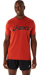 mployza asics big logo tee kokkini photo