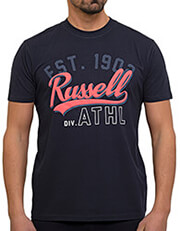 mployza russell athletic script s s crewneck tee mple skoyro xl photo