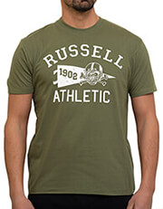 mployza russell athletic flag s s crewneck tee xaki photo