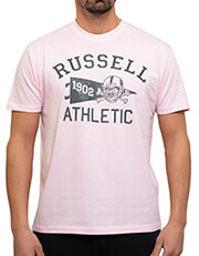 mployza russell athletic flag s s crewneck tee roz m photo