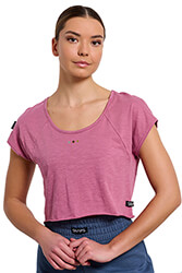 mployza bodytalk snaps cropped t shirt roz m photo