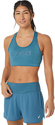 mpoystaki asics core logo bra prasino photo