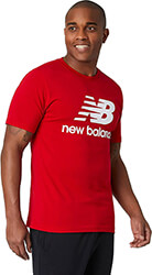 mployza new balance essentials stacked logo tee kokkini photo