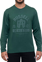 mployza russell athletic interlink l s crewneck shirt prasini photo