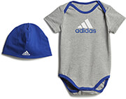 set adidas performance essentials big logo bodysuit and beanie gift set gkri photo