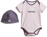 set adidas performance essentials big logo bodysuit and beanie gift set roz 74 cm photo
