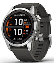 rolo garmin fenix 7s pro solar silver with graphite photo
