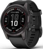 rolo garmin fenix 7s pro sapphire solar titanium carbon gray dlc with black photo
