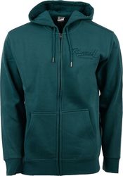 zaketa russell athletic zip through hoodie prasini