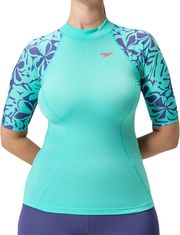 antiliaki mployza speedo printed short sleeve rash top tirkoyaz photo