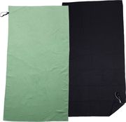 set me 2 petsetes microfiber espree fast dry solid green black 50 x 100 cm photo