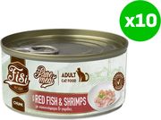 ygri trofi gia gates fisi pure meat cat adult kokkinopsaro garides 10tmx x170gr
