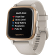 rolo garmin venu sq music rose gold light sand photo