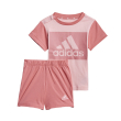 set adidas performance essentials tee and shorts set roz 104 cm photo