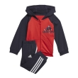 setaki adidas performance badge of sport full zip hoodie jogger set kokkino mple skoyro photo